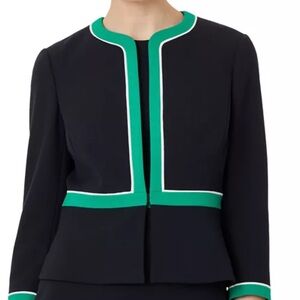 Hobbs London Nala Jacket Navy & green Retail $375 NEW without tag size 8